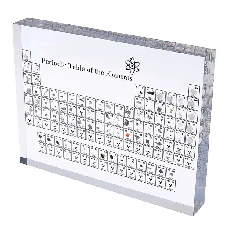 Real Chemical Element Periodic Table 83 Kinds of Real Elements Display Stand Acrylic Periodic Table