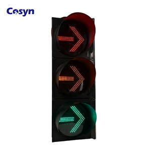 Feux de signalisation routière solaires certifiés CE, flèche gauche, flèche droite, figure-30 cm, 300 mm, avec bol LED résistant aux chocs - Product Image 2
