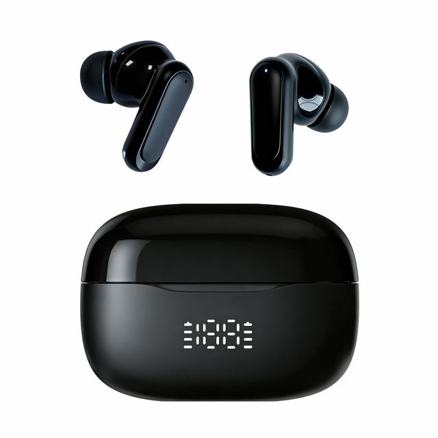 TWS Wireless Earbuds for 5.3 Noise Cancelling IPX4 Waterproof Stereo Bass Sports Gaming LED Indicator AAC 30ms Low Delay