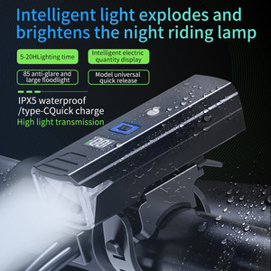 Luz de Bicicleta <span class=keywords><strong>Recargable</strong></span> por USB, Resistente al Agua IP65, Faro Delantero para Bicicleta de Montaña, Ciclismo Nocturno para Niños, Seguridad, LED 18650 - Product Image 5