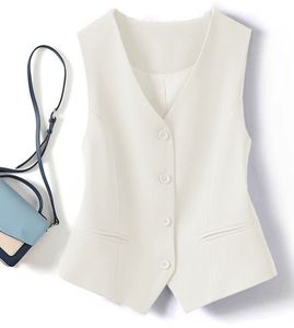 Nouveau <span class=keywords><strong>Gilet</strong></span> de Costume pour Femme Printemps et Automne 2025, <span class=keywords><strong>Petit</strong></span> <span class=keywords><strong>Gilet</strong></span> <span class=keywords><strong>Court</strong></span> et Ajusté Sans Manches - Product Image 1