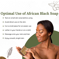 Savon Noir Bio Africain Marque Privée OEM ODM Éclaircissant Visage Anti-Taches Brunes et Traitement Acné