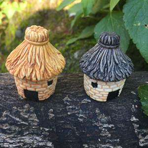 <b>Miniature</b> Thatched Cottage Resin Ornaments For Garden Decor Plant Model WX-110 - Product Image 4