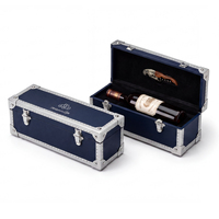 Boîte d'emballage classique de luxe personnalisée en PU, intérieur doublé de velours, boîte cadeau rigide écologique avec serrure pour produit haut de gamme