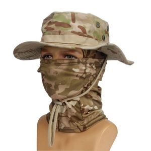 Gorra Balaclava al por mayor para hombre, para escalada y camping, sombrero de pescador de camuflaje para exteriores con cordón, sombrero de pesca tipo cubo con máscara - Product Image 2