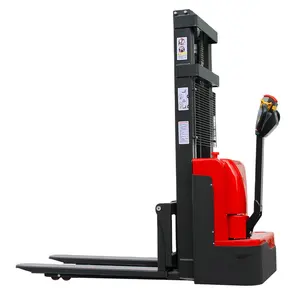 Sollevatore a piedi impilatore elettrico pallet stacker a piedi tipo elettrico impilatore carrello elevatore elettrico presa pallet