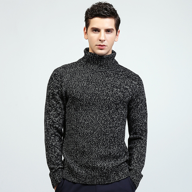 Autumn And Winter New Style Casual Slim Fit Knit Sweater Turtle Neck Men Sweaters
