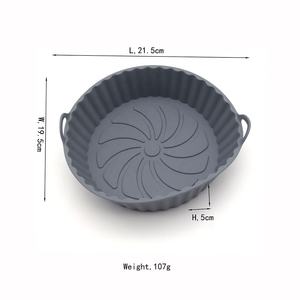 Plateau <span class=keywords><strong>de</strong></span> cuisson en <span class=keywords><strong>silicone</strong></span> pour friteuse à air circulaire résistant aux hautes températures pour un usage domestique résistant à l'huile et facile à nettoyer - Product Image 6