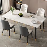 Ensemble de chaises de table à manger modernes en marbre pliable et extensible pour meubles de maison dans la salle à manger et la salle de bain pour l'entrée d'un appartement
