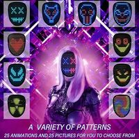 Masques lumineux avec détection de geste, masques jouets cool, cadeaux pour adolescents, masque LED pour garçons