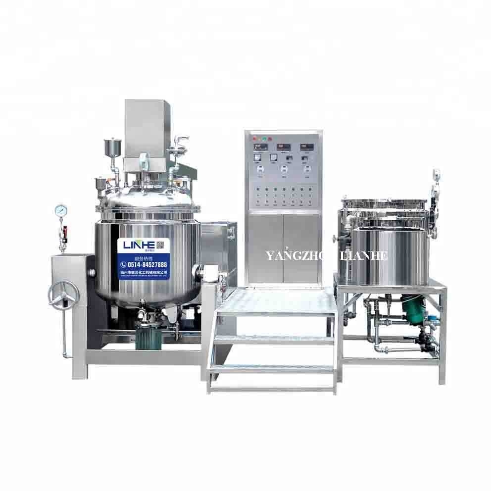 Vacuum Emulsify Reactor Homogenizer Tank Agitator Electric Steam Heating Mixer Jacketed Tanque de mezcla de acero inoxidable