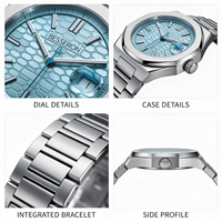Montre à quartz de luxe pour homme, acier inoxydable, date, calendrier, montre-bracelet de luxe pour affaires, logo personnalisé, fabricant de montres OEM ODM