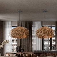 Lampes Artistiques, Tressage en Rotin de Style Japonais Rural, Chandelier pour Maison d'Hôtes, Restaurant, Personnalisé et Inspiré du Zen
