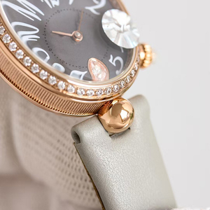 Reloj de Mujer Elegante de Alta Precisión, Edición Limitada, Personalizado, con Bisel de Diamantes en Oro Rosa Ovalado, Esfera Gris, Mecánico Automático de Lujo - Product Image 3