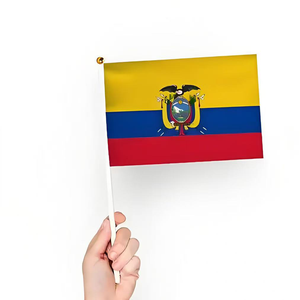 Оптовая продажа, полиэфирные цифровые печатные мини-национальные флаги, ручной развевающийся пластиковый флагшток, экологически чистый B - Product Image 4