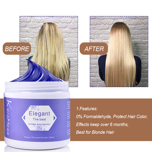 Traitement capillaire lissant à la kératine brésilienne sans fumée sans odeur traitement à la kératine sans formaldéhyde pour tous les types de cheveux - Product Image 4