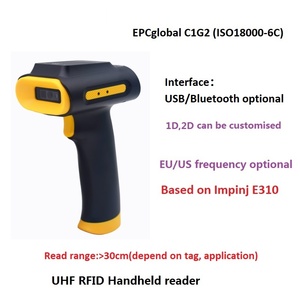 Lector portátil ISO 18000 6C <span class=keywords><strong>RFID</strong></span> y escáner de código de barras con interfaz WIFI USB Escáner de código QR inalámbrico de mano - Product Image 2