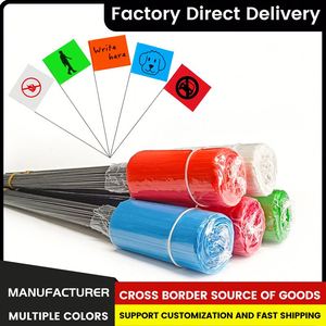ธงสัญลักษณ์ทางเดินแบบพิมพ์ซิลค์สกรีน PVC กันน้ำสองด้าน ขนาด 3x5 4x6 นิ้ว เป็นมิตรกับสิ่งแวดล้อม พร้อมสายเหล็ก สำหรับงานอัลตร้ามาราธอน - Product Image 2