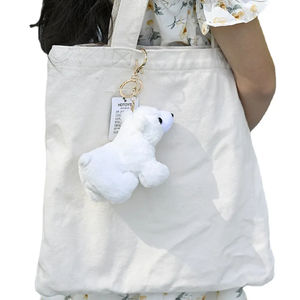 かわいい白クマ人形ぬいぐるみキーホルダー8cmおもちゃホッキョクグマペンダントキーホルダーミニぬいぐるみ動物おもちゃバッグジュエリーバッグチャームペンダント - Product Image 6