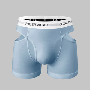Vente en gros de boxers de luxe personnalisés de créateur pour hommes avec bande élastique et devant ouverts pour hommes, avec logo personnalisé - Product Image 3