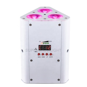 Supershow 3x18W rgbwauv 6in1 DJ parcan luces con control remoto ir uplight par Light 3x18 batería barata <span class=keywords><strong>cuñas</strong></span> uplights - Product Image 5