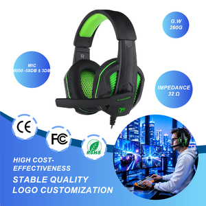 Casque de jeu filaire stéréo avec basses profondes, micro anti-bruit pour PC, ordinateur portable, joueurs d'e-sport - Product Image 1