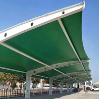 Vente directe étanche au vent membrane pvdf tente de stationnement de voiture structure tendue tente à membrane abri de voiture ombre de stationnement