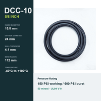 Manguera de refrigeración líquida para servidor YUTE DCC-10 EPDM, 5/8 pulgadas de diámetro interior, 150 PSI, UL94 V-0, flexible, para refrigeración de centros de datos, corte a medida