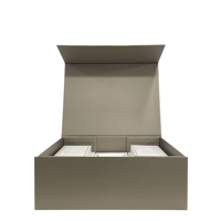 Boîtes rigides de luxe biodégradables personnalisées, grandes et pliables, pour literie, avec fermeture magnétique, pelliculage mat, ruban et doublure en éponge, pour la maison