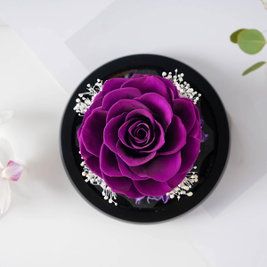 Hermoso regalo de boda Forever Rose Eternal Rosas preservadas en cúpula de cristal con Light <span class=keywords><strong>Eternity</strong></span> Rosas rojas en la cúpula de cristal - Product Image 2