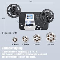 Convertidor Digital de Películas Super 8, Escáner Digitalizador con Sensor CMOS, Interfaz USB, Pantalla de 2.4 Pulgadas, Convierte Bobinas de 3-9 Pulgadas, Archivos MP4 de 1080P, 32 GB