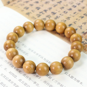 Bracelet en bois de santal ancien 12 mm, simple brin, unisexe, parfum naturel, cadeau pour les aînés, les dirigeants, la fête des pères - Product Image 3