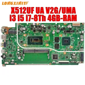 สำหรับ <span class=keywords><strong>Asus</strong></span> X512UB X512UF F512U A512U Y5100U X712U V5000U X512UA เมนบอร์ดแล็ปท็อป <span class=keywords><strong>I3</strong></span> I5 I7 V2G 4GB-RAM - Product Image 1
