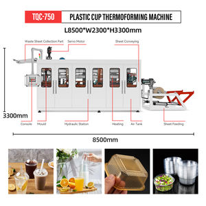 Vollautomatische PS/PET/PP/PVC/HIPS Einweg-Lebensmittelboxen & Becher Thermoformmaschine mit Heizformung Motorisiert - Product Image 5