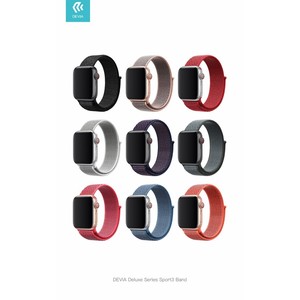 Delux Sport 3 Cinturino per Apple Watch 4 Serie 40mm di colore rosa sabbia traspirante in gomma plastica 45mm misura perfetta per Smartwatch - Product Image 1
