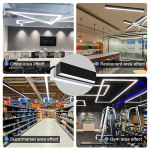 Thương mại IP20 nhôm <span class=keywords><strong>Led</strong></span> tuyến tính ánh sáng 30 Wát 60 Wát trần mặt dây chuyền ống chiếu sáng lịch thi đấu cho văn phòng khách sạn siêu thị Mall - Product Image 3
