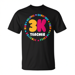 T-shirt pour enseignant 3K, vêtements d'équipe pour l'école primaire et préscolaire - Product Image 2