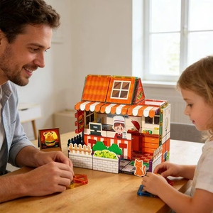 Bechotoys STEM Multifunctional <b>Plastic</b> Building <b>Blocks</b> Multi-themed Tiles Educational Toys Unisex Children's DIY Toys - Product Image 5