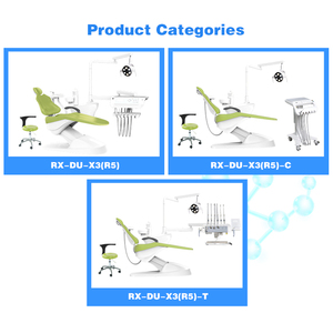 Poltrona Odontoiatrica Salvaspazio RX-DU-X3(R5)-C con Cuscino in Pelle PU e Vassoio con Freno ad Aria per Strumenti Medici Dentali - Product Image 2