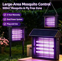 Lampe anti-moustiques LED solaire et rechargeable, contrôle par bouton, étanche IP54, pour jardins, barbecues extérieurs, vergers, grandes surfaces