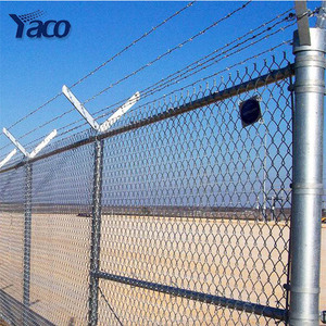 Valla de eslabones de cadena galvanizada de alta seguridad de 6 pies y 8 pies con alambre de púas - Product Image 5