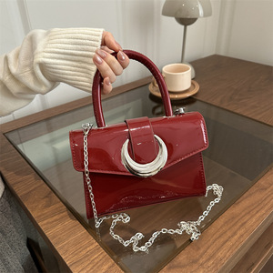 Nuove Borse Tote Classiche alla Moda per <span class=keywords><strong>Donna</strong></span>, <span class=keywords><strong>Stile</strong></span> Minimalista con Decorazione Luna in Metallo, Realizzate in PU - Product Image 6