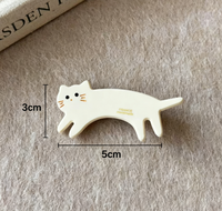 Barrette à cheveux YuAo en acétate de cellulose, pince crocodile, pour enfants, brillante, faite à la main, avec yeux en strass, accessoires de fête en carton