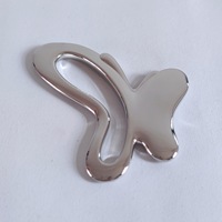 Outil de massage facial Gua Sha en métal, grattoir facial en alliage de zinc, masseur épaule et cou en forme de papillon, plaque évidée