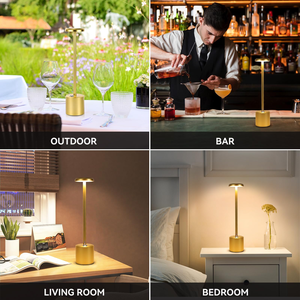 Lampe de table LED rechargeable à commande tactile, sans fil, portable, à piles, avec variateur de luminosité, pour une utilisation moderne en chambre, comme veilleuse - Product Image 5