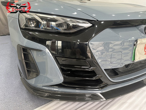 Canards avant en fibre de carbone sèche PU-Design pour <span class=keywords><strong>Audi</strong></span> E-TRON GT, séparateur de pare-chocs style F, kit carrosserie de mise à niveau, excellent rapport qualité-prix - Product Image 2