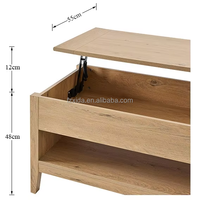 Mesa de Café Moderna Retro com Tampo Elevatório e Compartimento Oculto, Gavetas de Madeira Extensíveis Multifuncionais, Totalmente Montada OEM&ODM