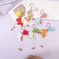 Pendentif de sac à dos personnalisé Zodiaque Poney Pom Pom, porte-clés en peluche, accessoires de porte-clés en gros pour voiture