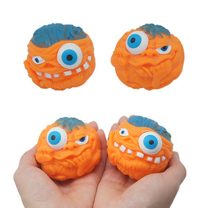 Nouveauté Amusante : Jouet Anti-Stress Tête de Monstre d'Halloween à Presser, Balle Tête de Monstre en Caoutchouc Souple TPR, Jouet Squishy - Product Image 3