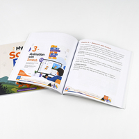 Impression de livres pour enfants à couverture souple personnalisée, reliure parfaite, A4/A5, logo et taille personnalisés, faible MOQ, impression couleur intégrale